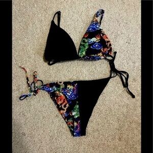 Zaful‎ Black Strappy Bikini size Medium